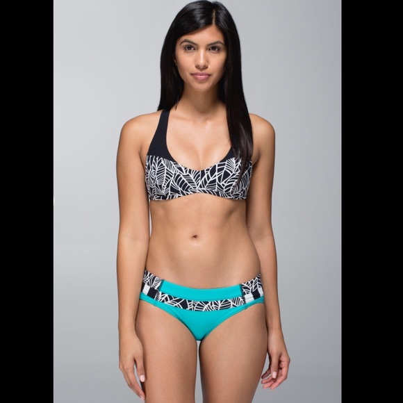 lululemon athletica Other - Lululemon Shanti Surf Hipster Aqua Bikini Bottoms